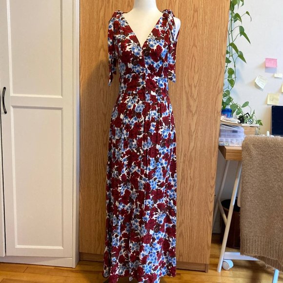 ZARA FLORAL MAXI DRESS Small - Picture 1 of 10